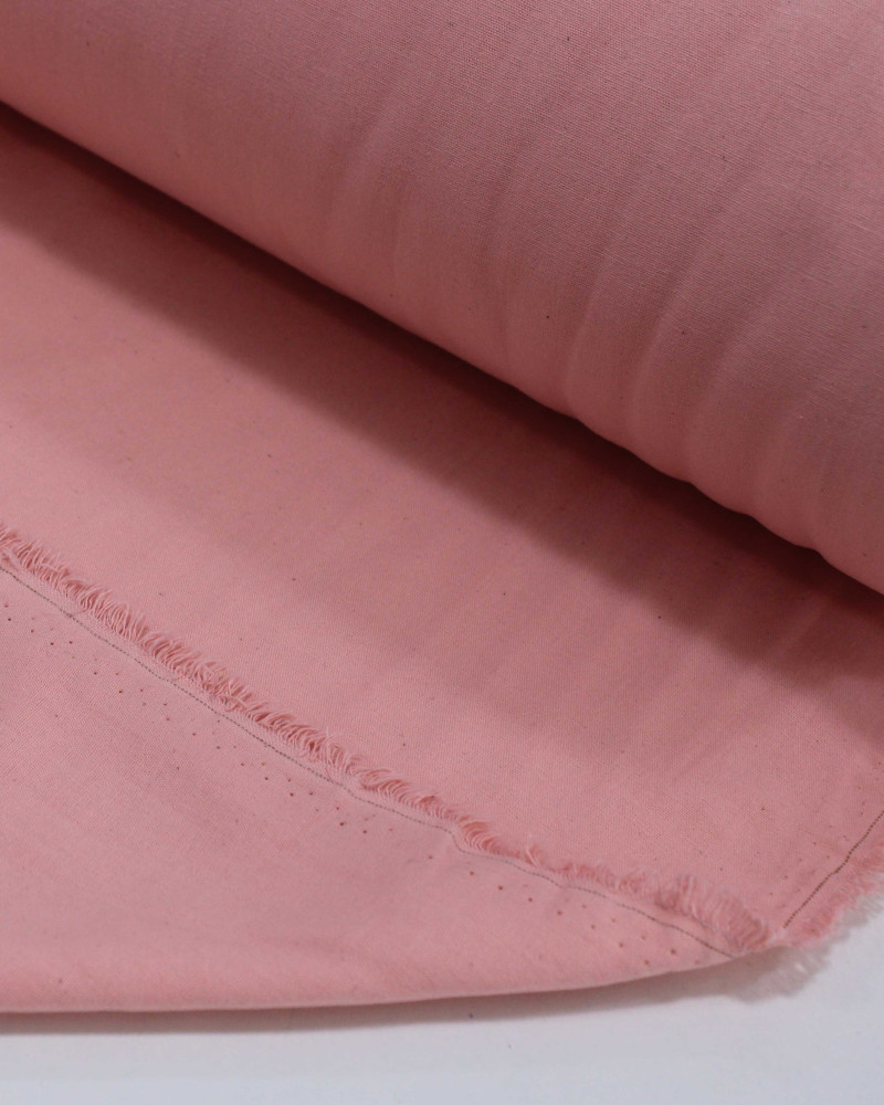 Tecido Linho Misto Rústico com Algodão Rosa Claro