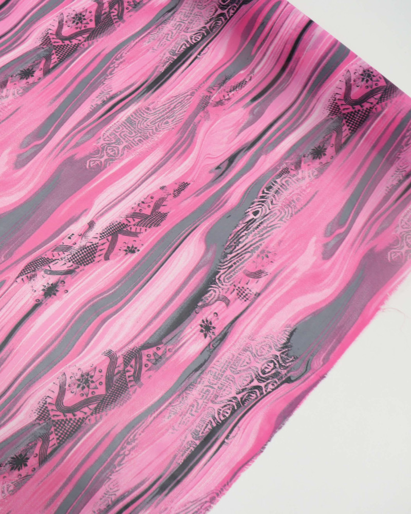 Tecido Crepe Chiffon Italiano Saturno Rosa