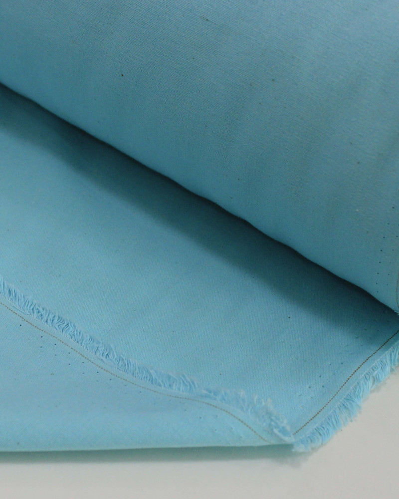 Tecido Linho Misto Rústico com Algodão Azul Bebê