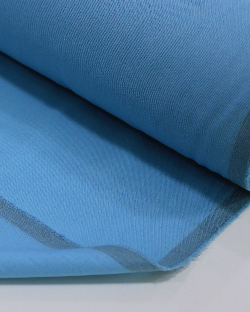 Tecido Linho Misto Rústico com Elastano Azul Claro