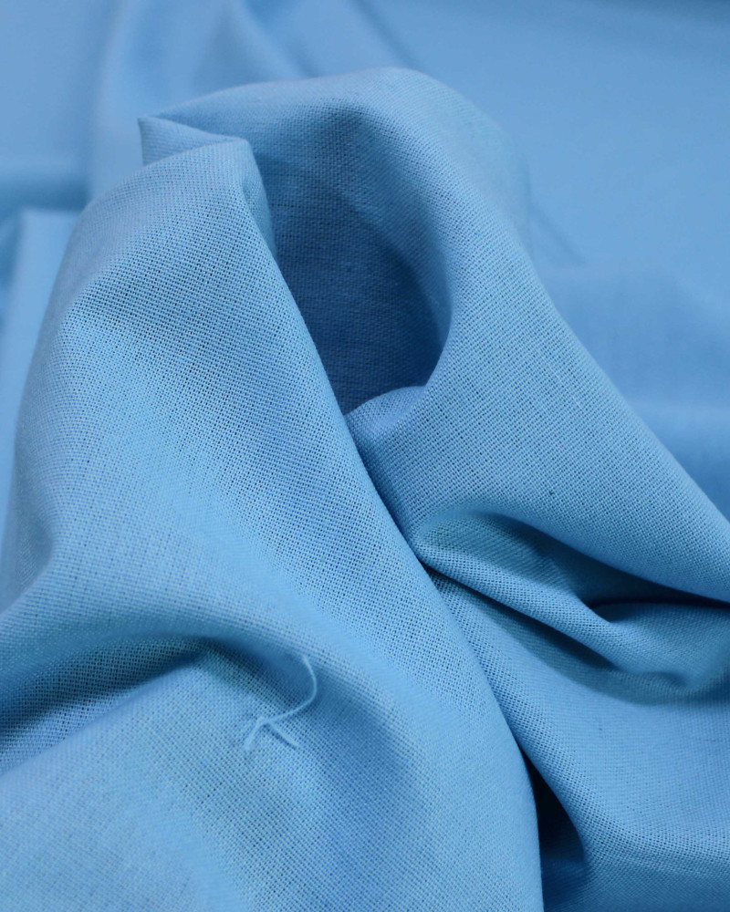 Tecido Linho Misto Rústico com Elastano Azul Claro