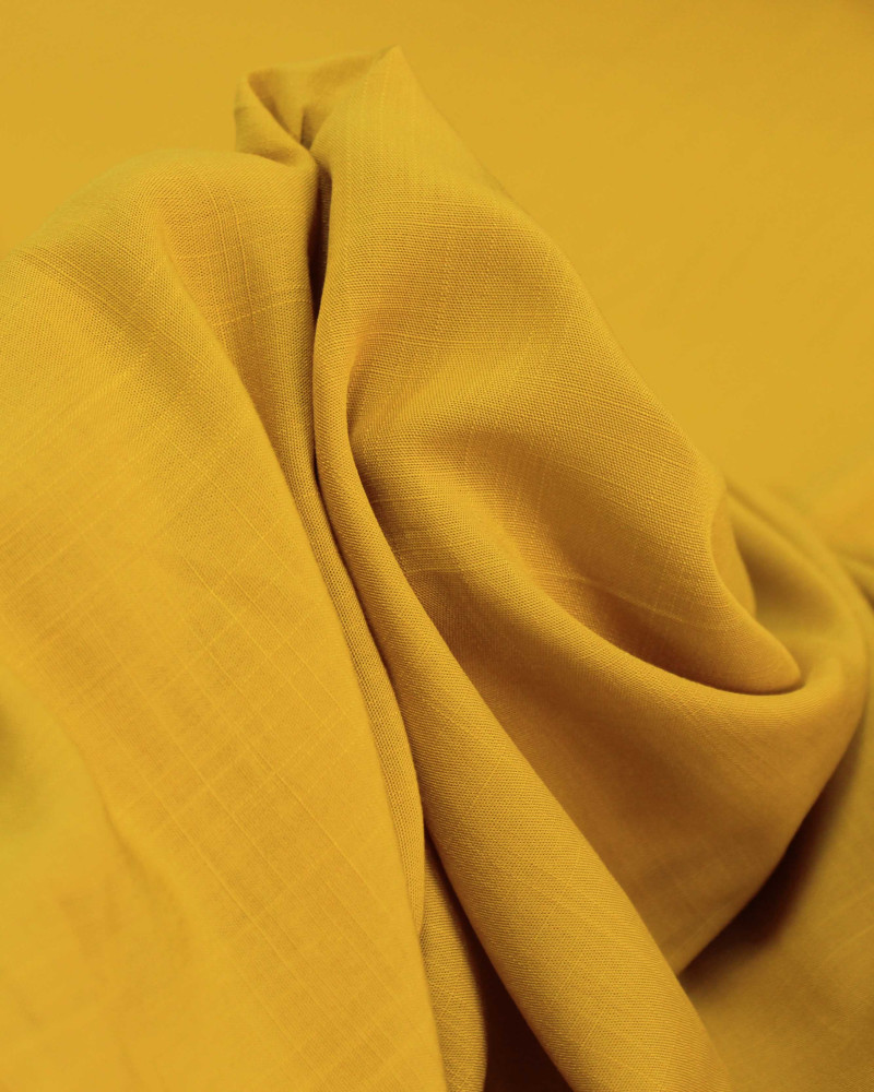 Tecido Viscose Texturizada Amarelo Sol