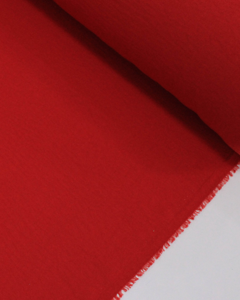 Tecido Crepe Salinas Sarjada Vermelho