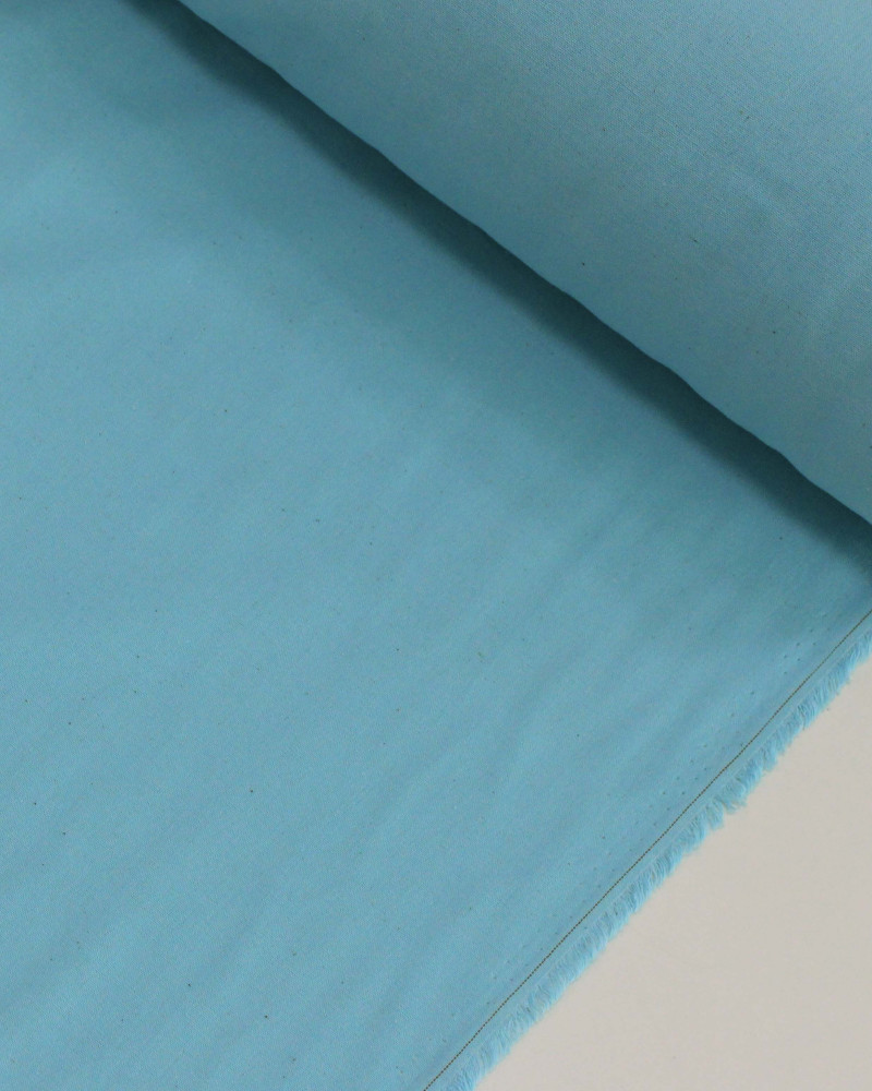 Tecido Linho Misto Rústico com Algodão Azul Bebê