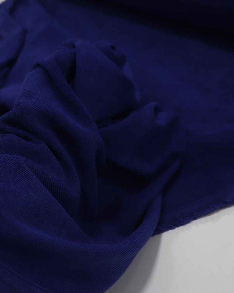 Tecido Veludo Micro Cotelê Azul Marinho