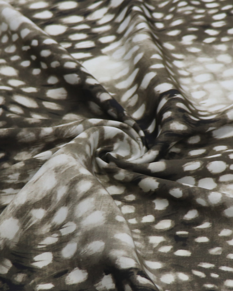 Tecido Viscose Acetinada Italiano Animal Print Estonado Tons de Marorm