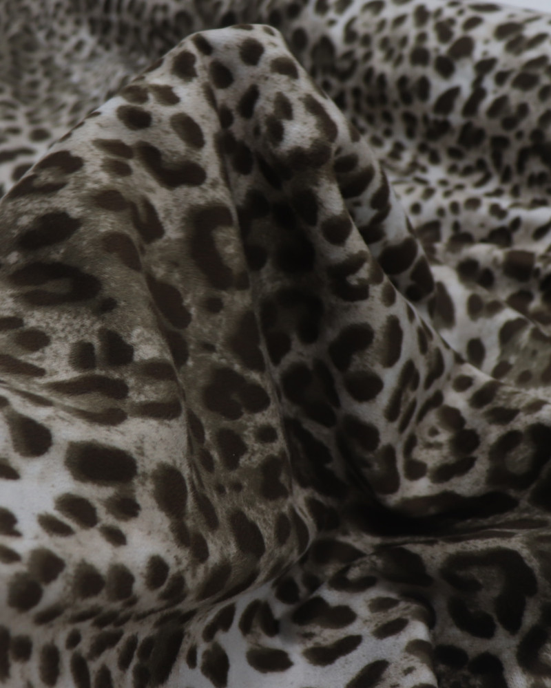 Tecido Suede Grosso Italiano Animal Print Tons de Marrom