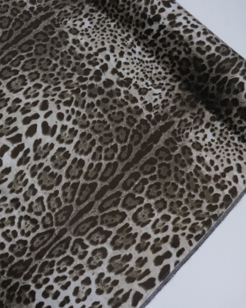 Tecido Suede Grosso Italiano Animal Print Tons de Marrom