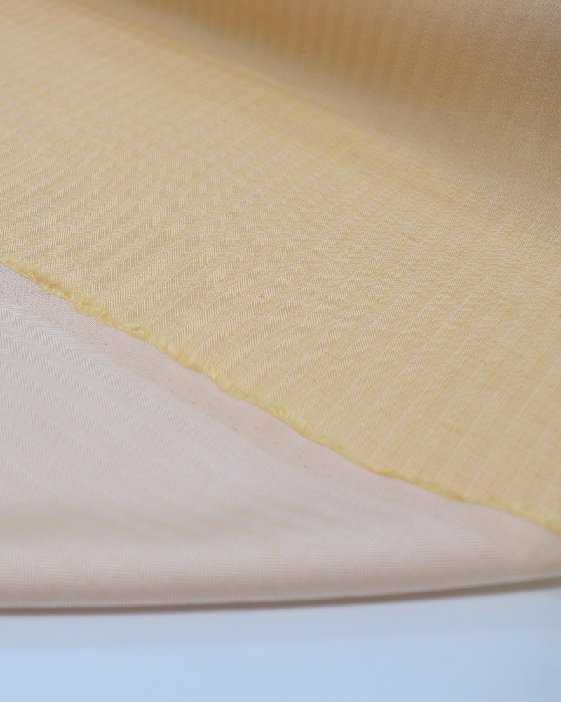 Tecido Linho Misto Italiano Listras Brocadas Pêssego (0.5m)