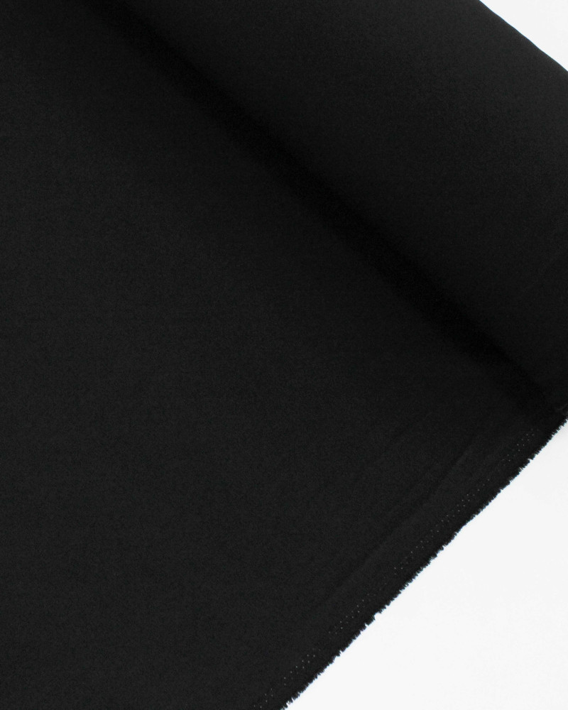 Tecido Crepe Texturizado com Elastano Preto