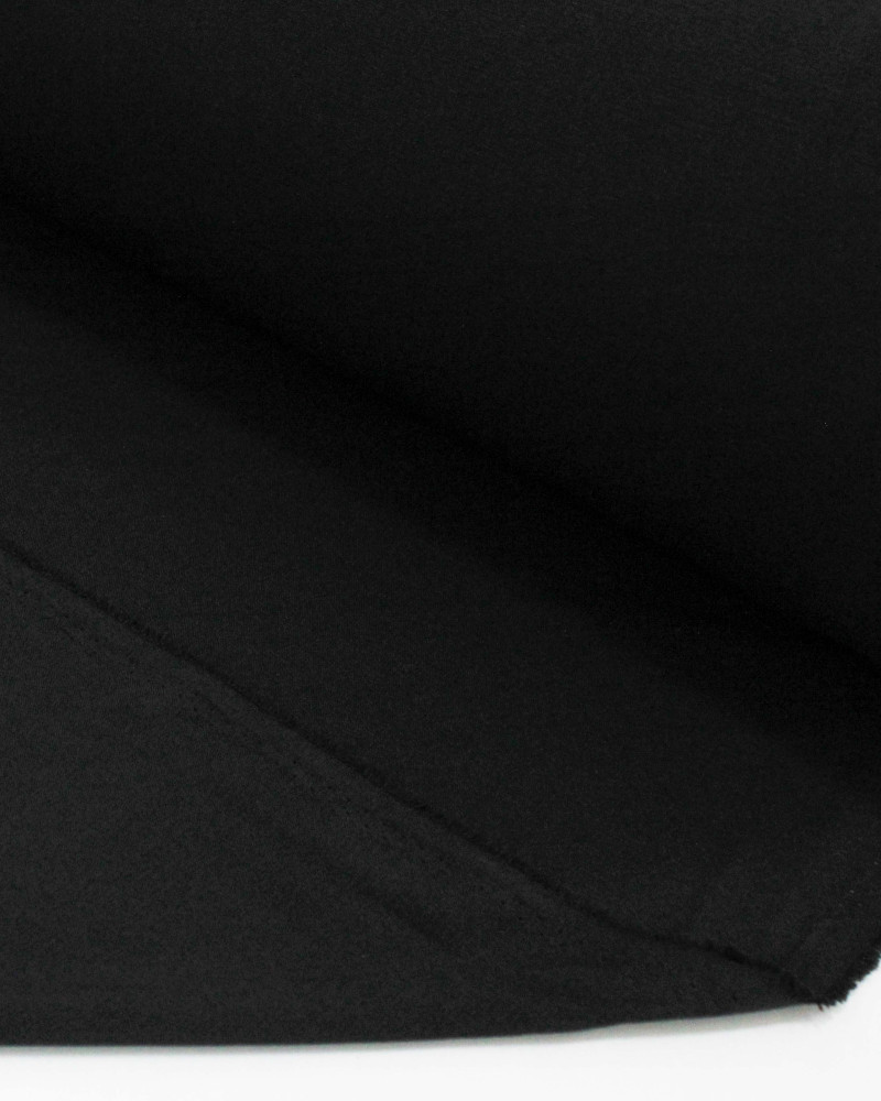 Tecido Crepe Texturizado com Elastano Preto