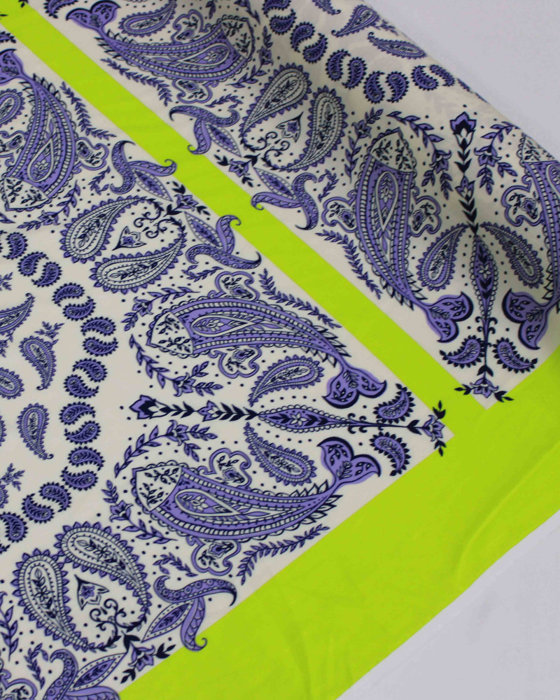 Tecido Viscose Sarjada Premium Cashmere em Recortes Verde, Azul e Creme