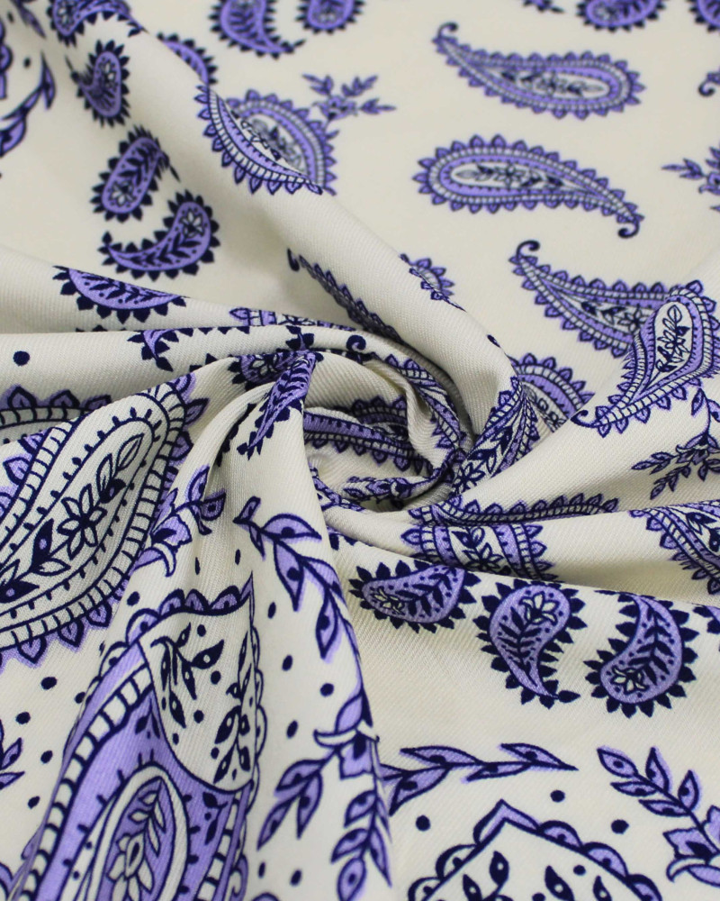 Tecido Viscose Sarjada Premium Cashmere em Recortes Verde, Azul e Creme