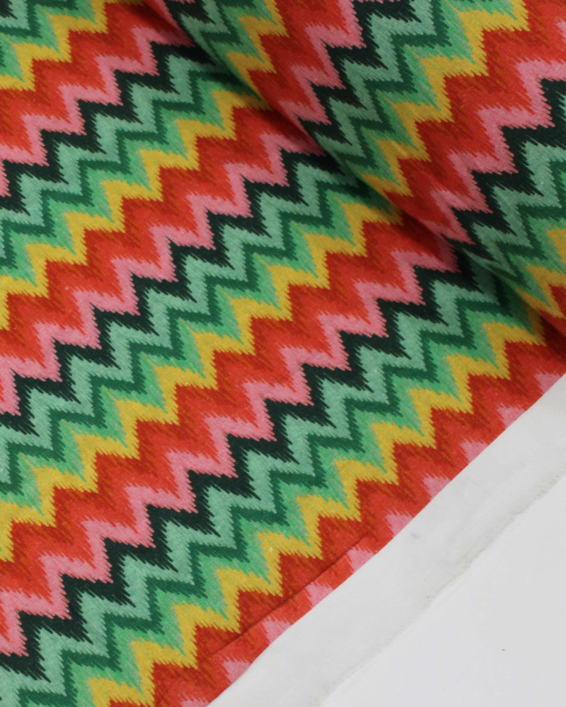 Tecido Linho Misto Premium Lisras em Chevron Colorido