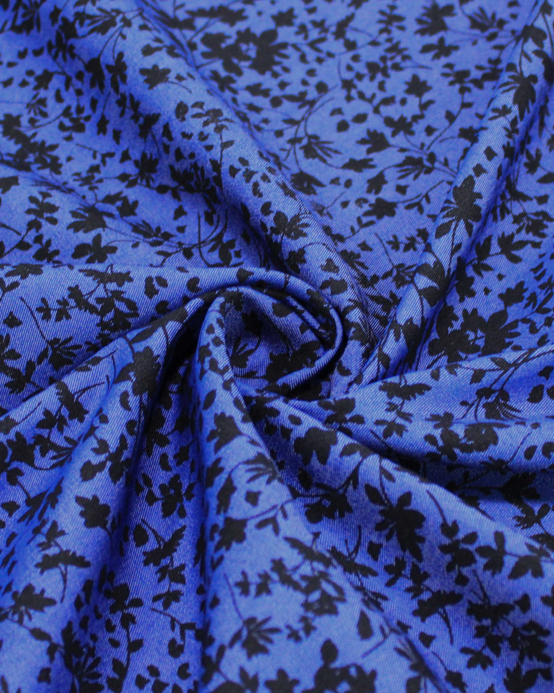 Tecido Tencel Micro Ramos Preto e Azul Marinho