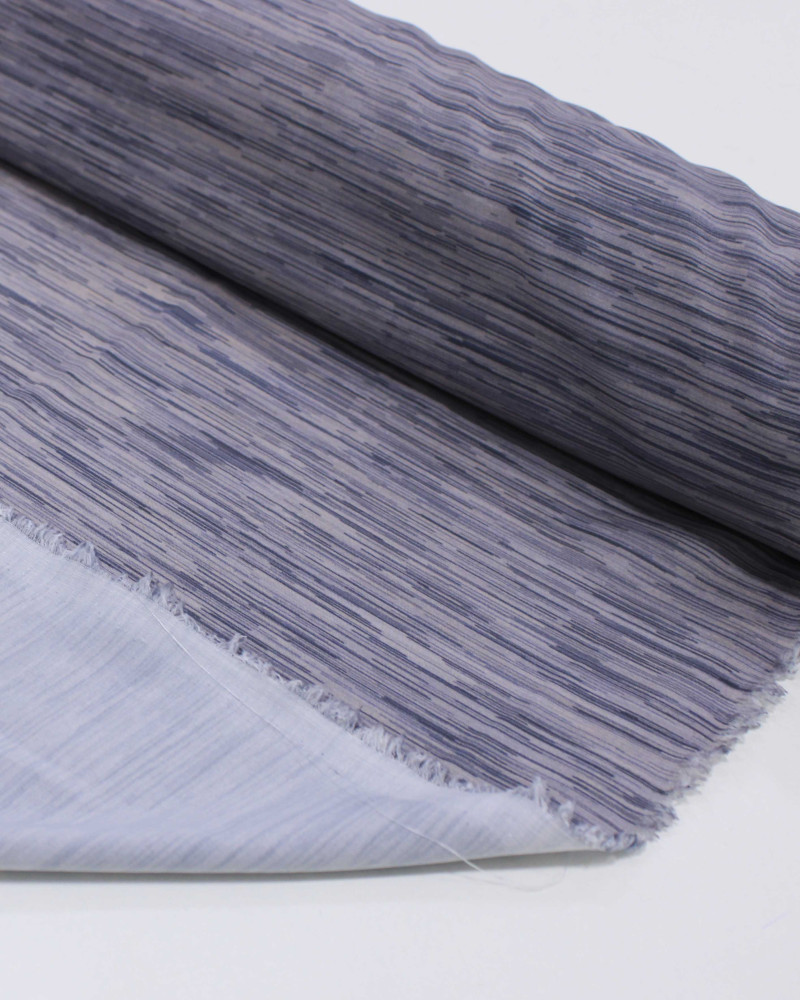 Tecido Crepe Salinas Riscos Cinza Escuro