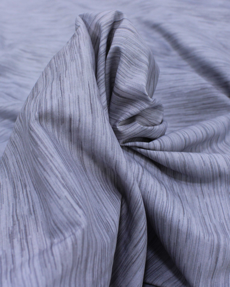 Tecido Crepe Salinas Riscos Cinza Claro