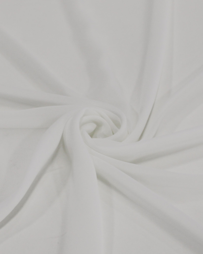 Tecido Crepe Chiffon Offwhite