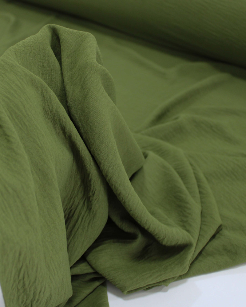 Tecido Crepe Duna Verde Militar