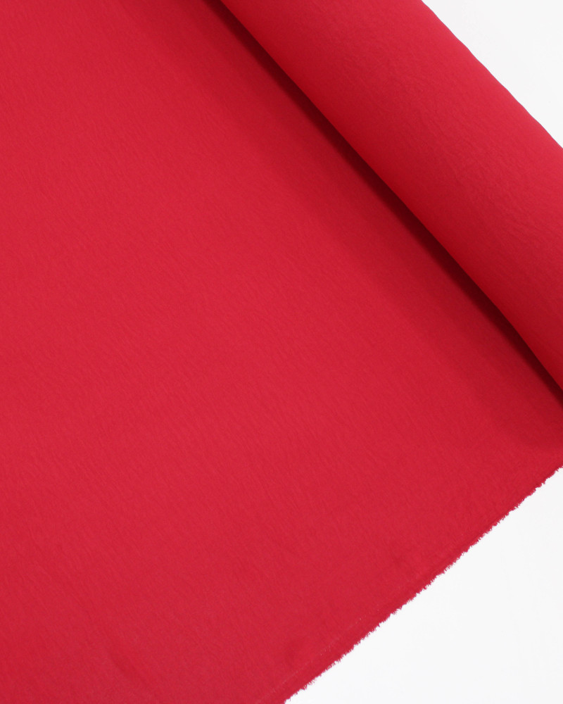 Tecido Crepe Duna Vermelho Rubi