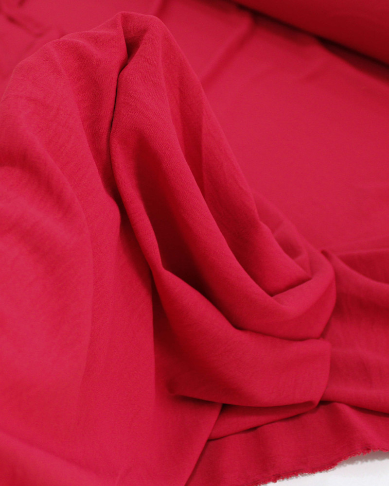 Tecido Crepe Duna Vermelho Rubi