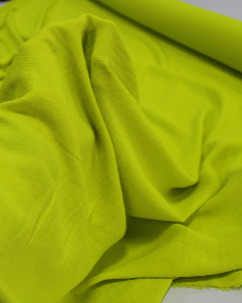 Tecido Crepe Duna Amarelo Neon