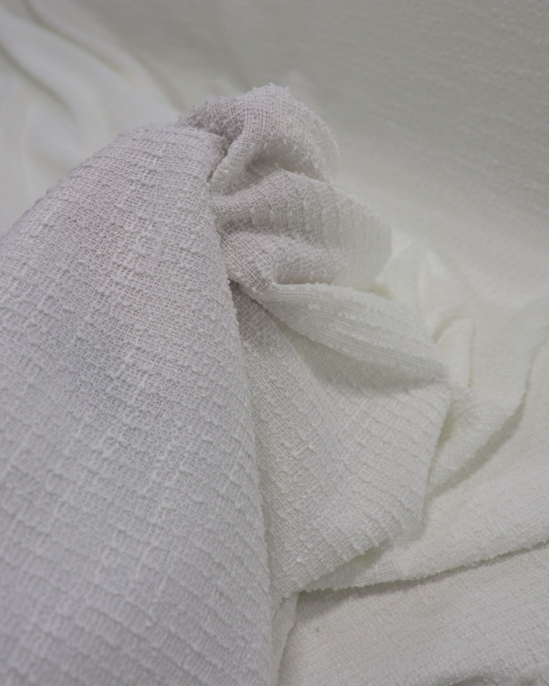 Tecido Malha Tweed Offwhite