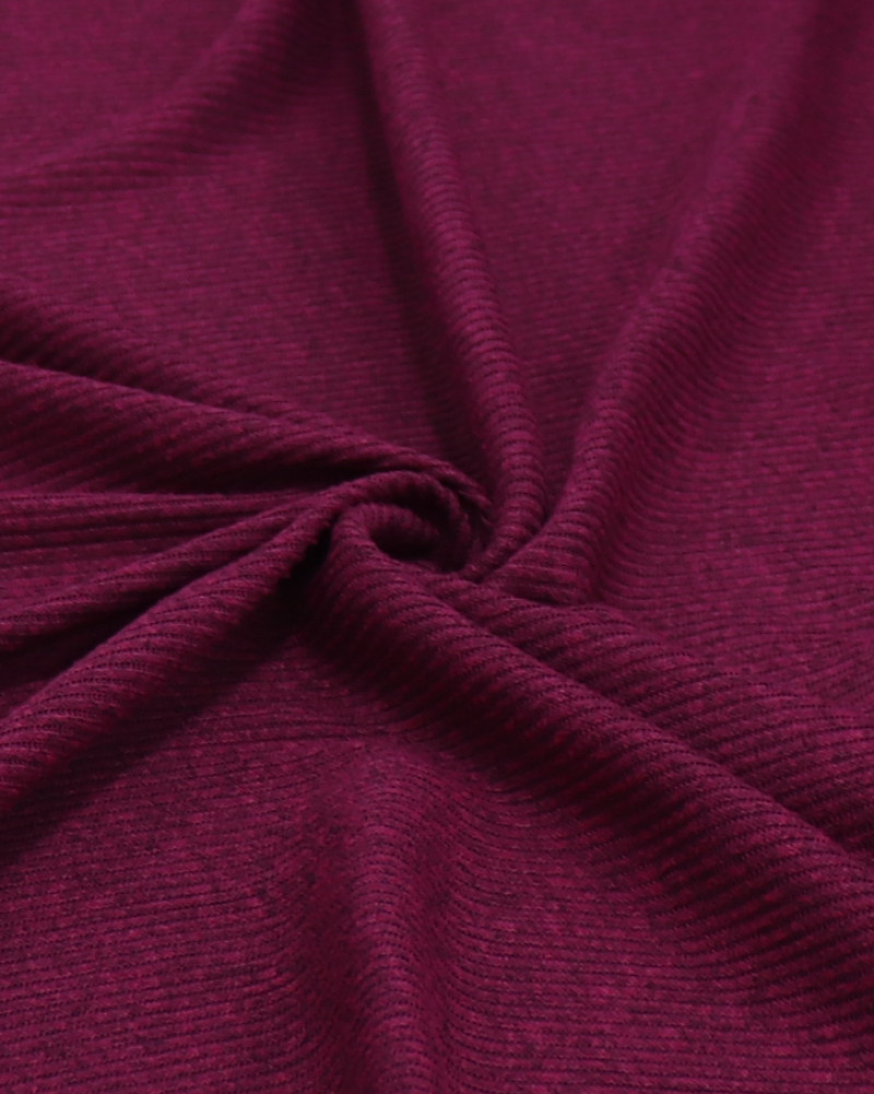 Tecido Malha Tricot Canelada Fúccia Mescla