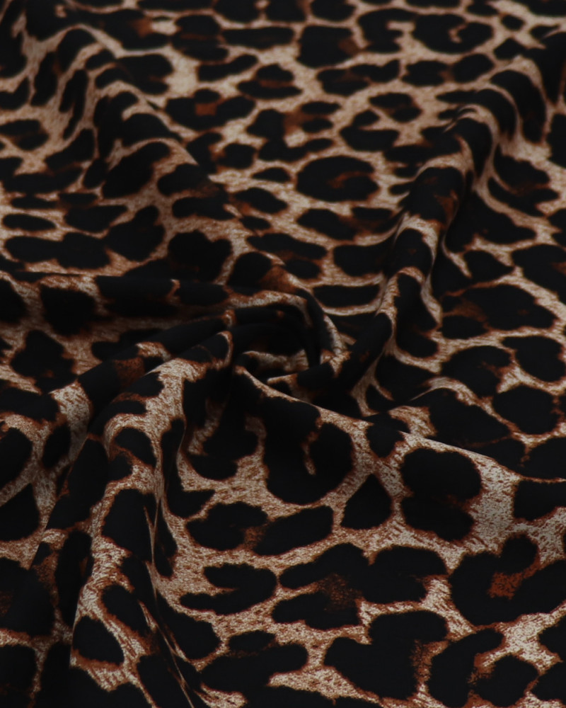Tecido Viscose Animal Print Clássico Bege