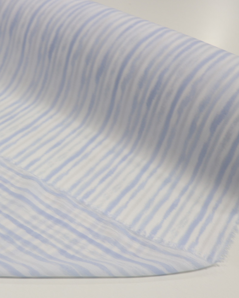 Tecido Crepe Koshibo Leve Listrado Tons de Azul