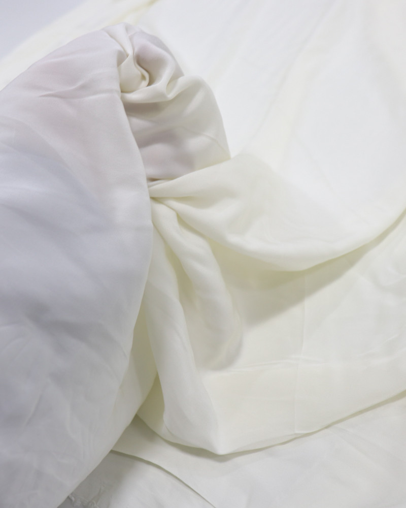 Tecido Crepe Fino Com Elastano Offwhite