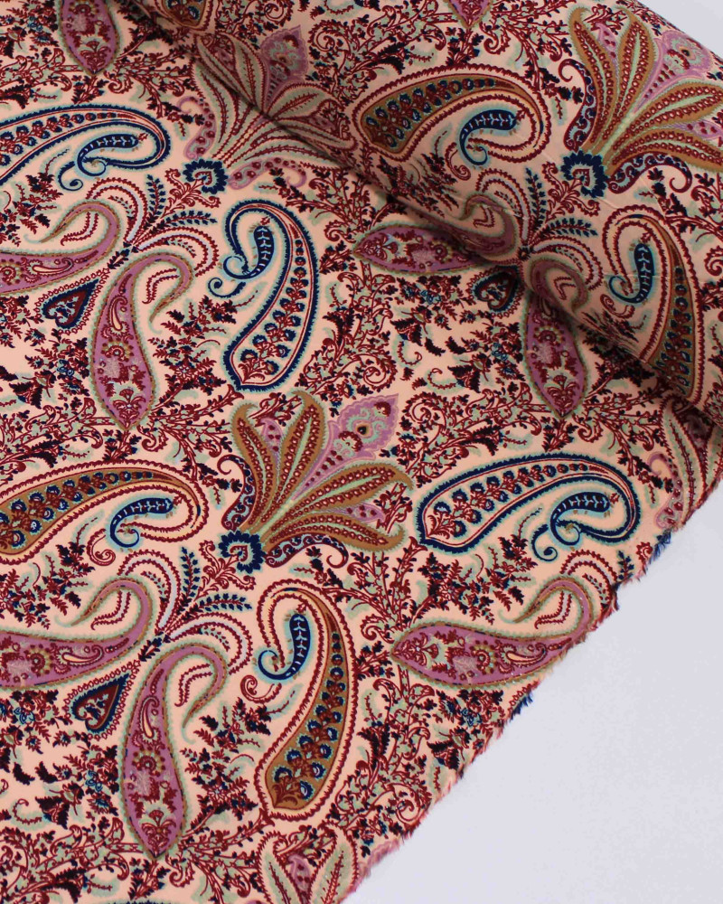 Tecido Viscose Multi Cashmere Tons de Rosa