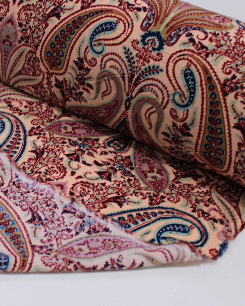 Tecido Viscose Multi Cashmere Tons de Rosa