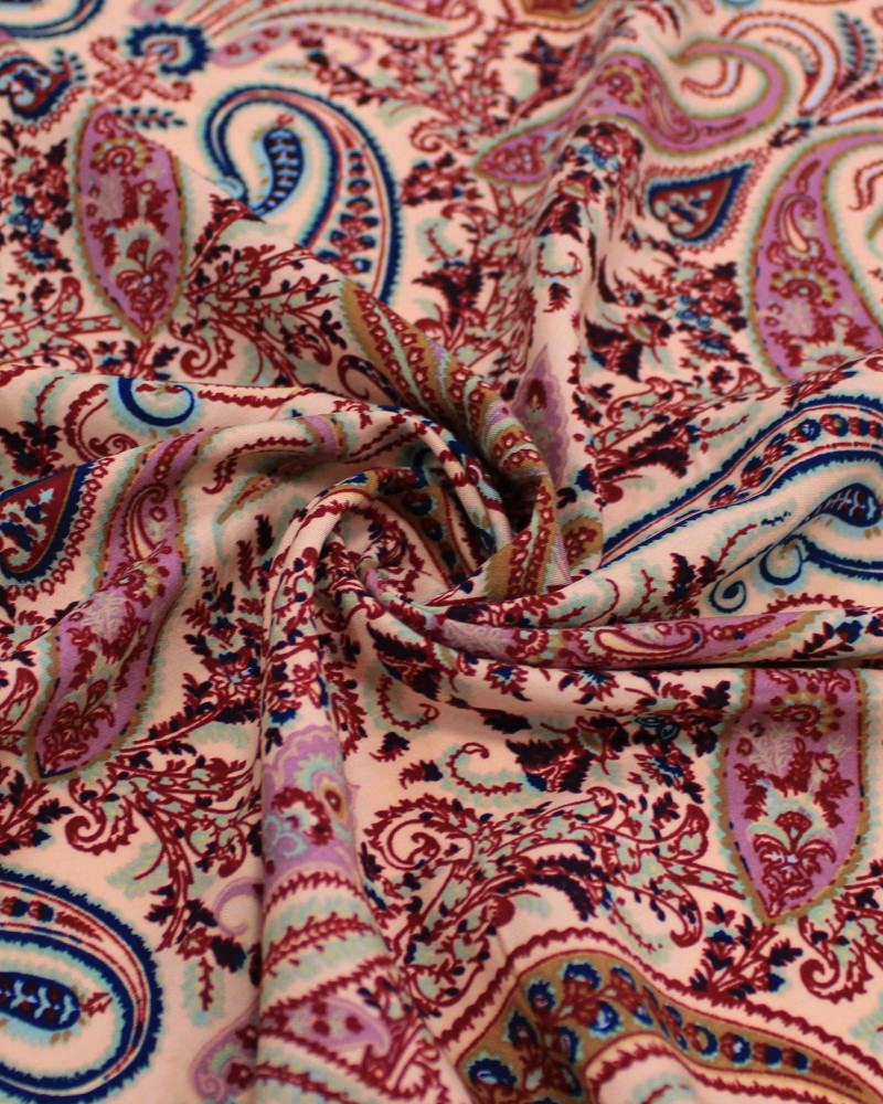 Tecido Viscose Multi Cashmere Tons de Rosa