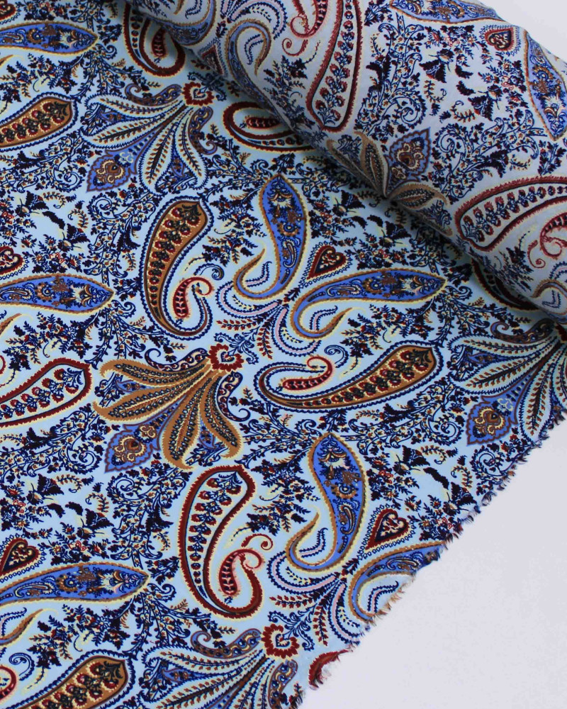 Tecido Viscose Multi Cashmere Tons Frios