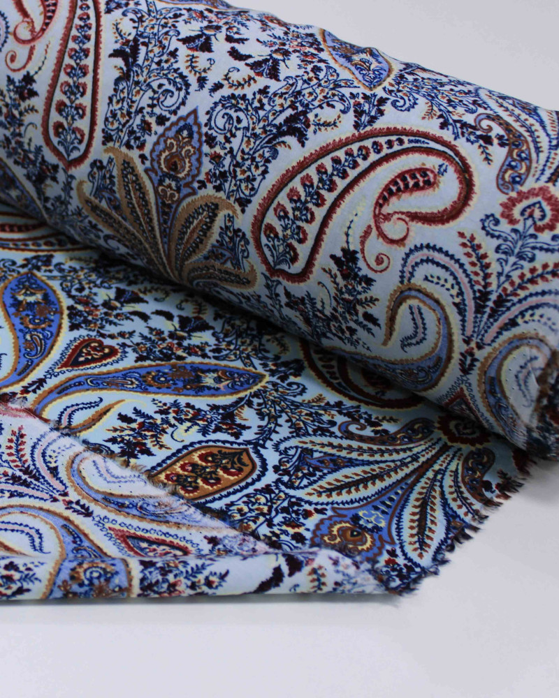 Tecido Viscose Multi Cashmere Tons Frios