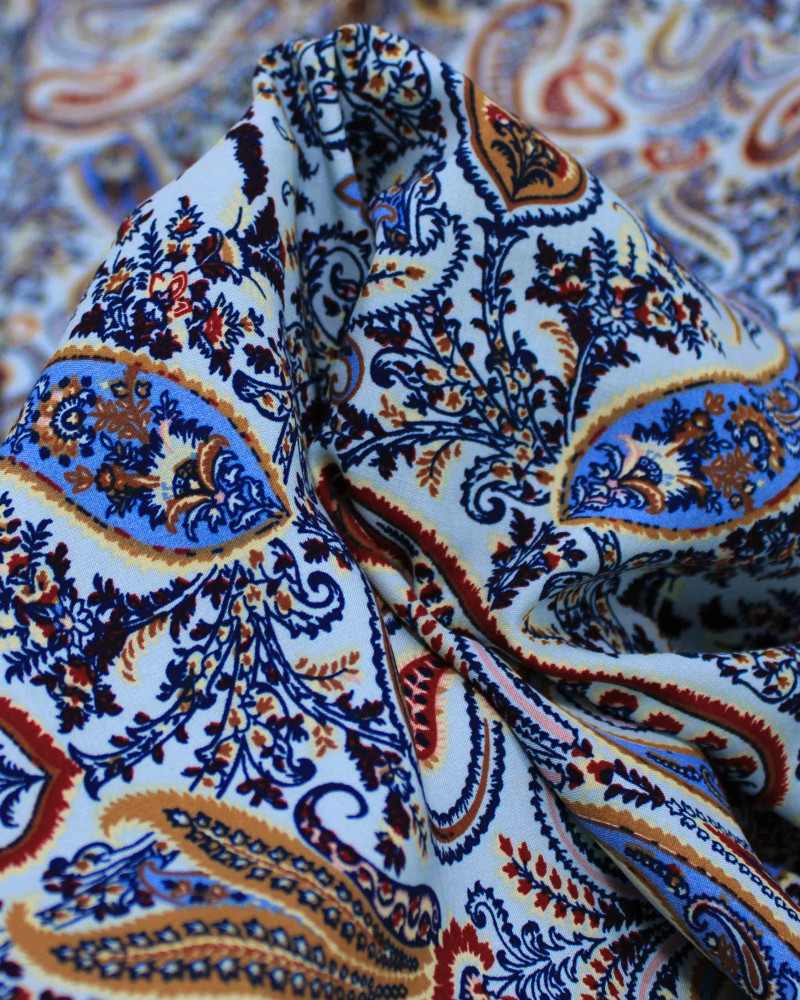 Tecido Viscose Multi Cashmere Tons Frios