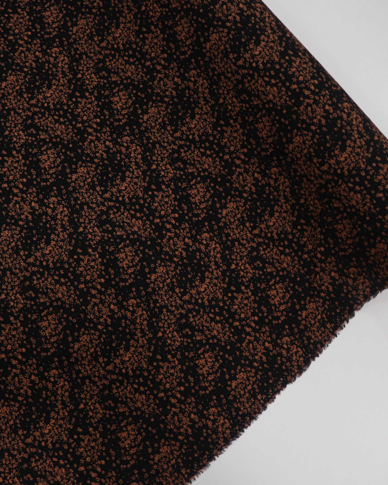 Tecido Viscose Micro Liberty Marrom e Preto