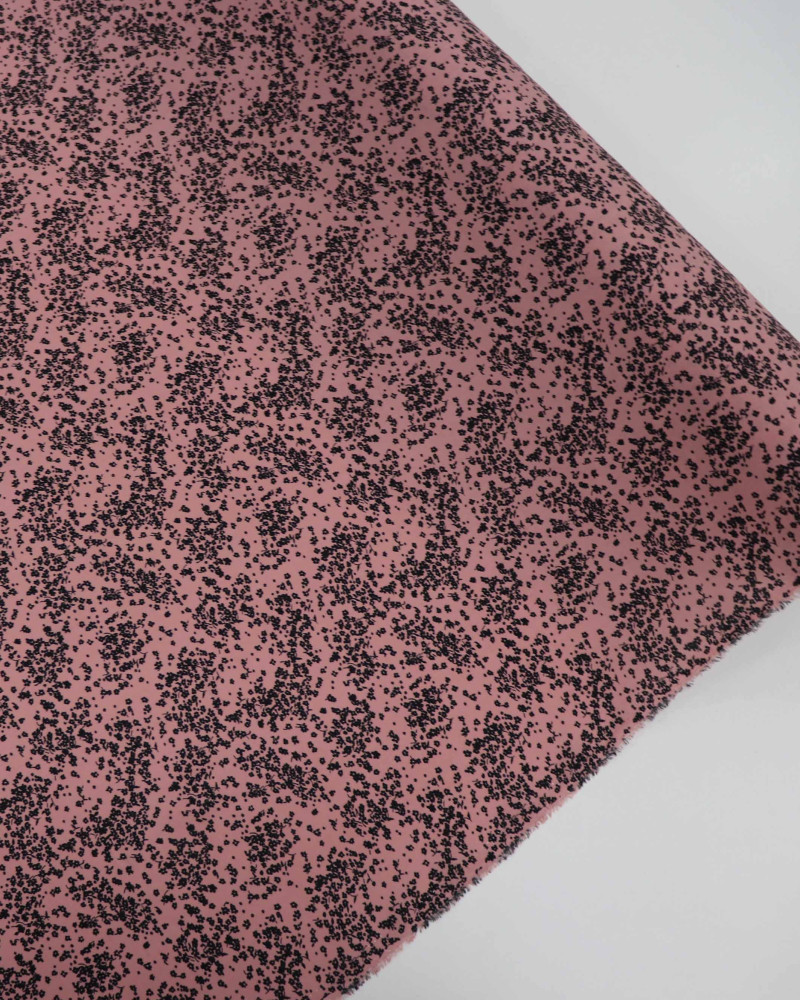 Tecido Viscose Micro Liberty Preto e Rosé Envelhecido