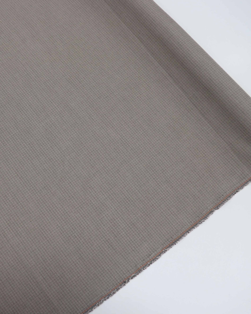 Tecido Crepe de Alfaiataria Italiano Micro Geométrico Tons Terrosos