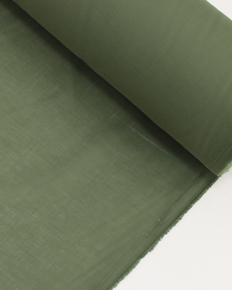 Tecido Cambraia de Algodão Verde Militar