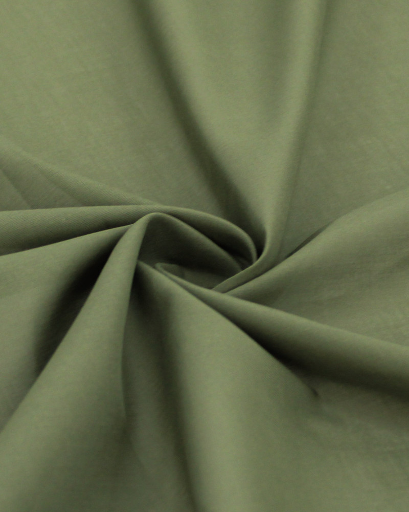 Tecido Cambraia de Algodão Verde Militar