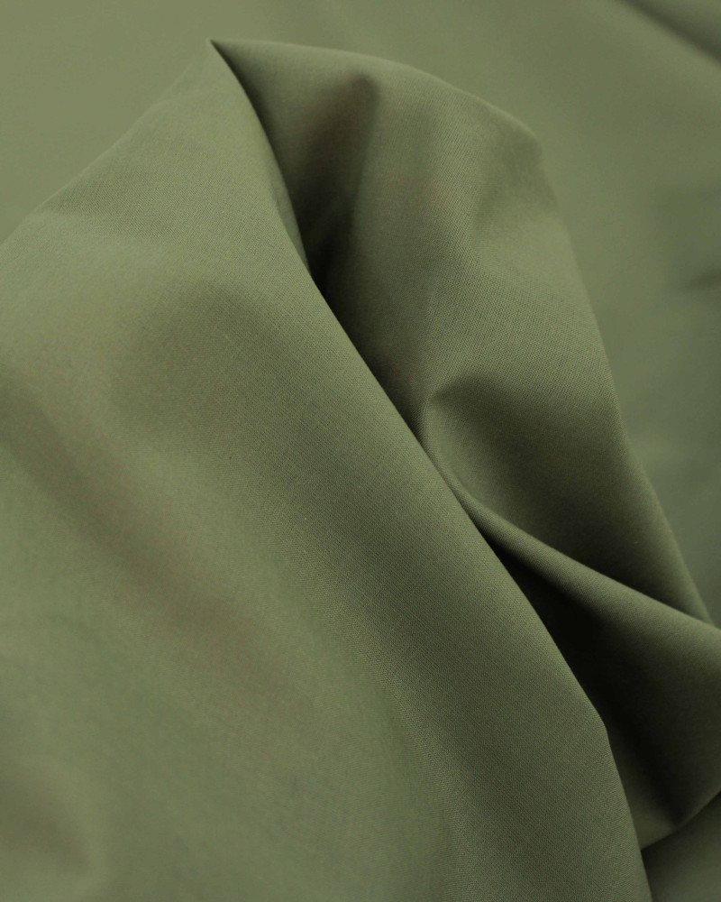 Tecido Cambraia de Algodão Verde Militar