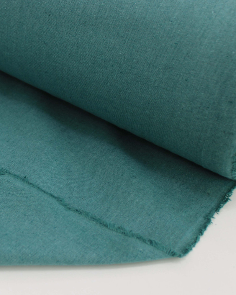 Tecido Linho Misto Rústico Verde Acinzentado