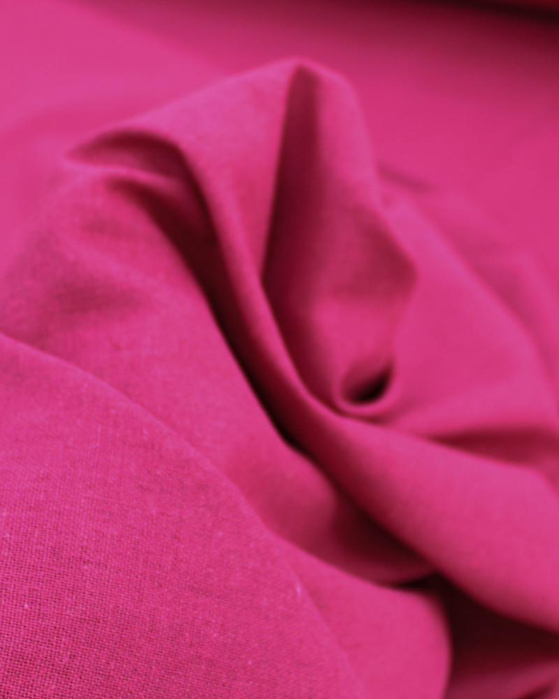 Tecido Linho Misto Rústico Rosa Escuro