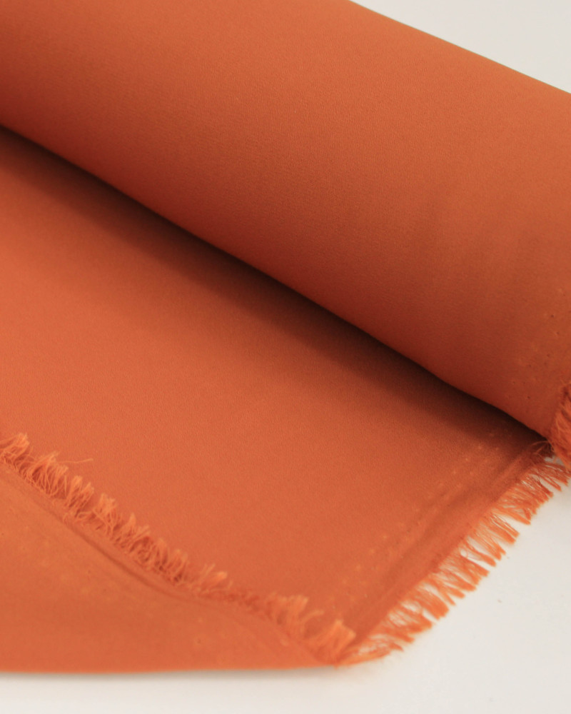 Tecido Crepe Koshibo Leve Terracota