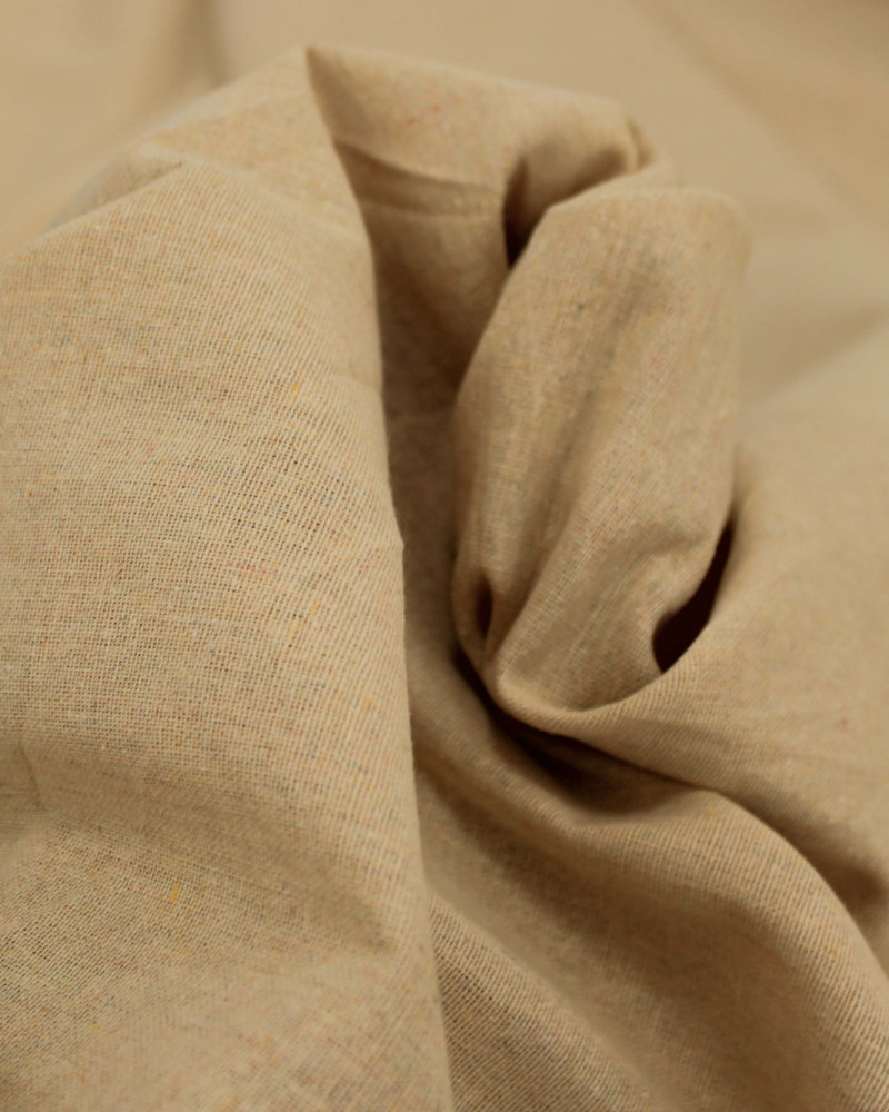 Tecido Linho Misto Rústico Areia Mescla