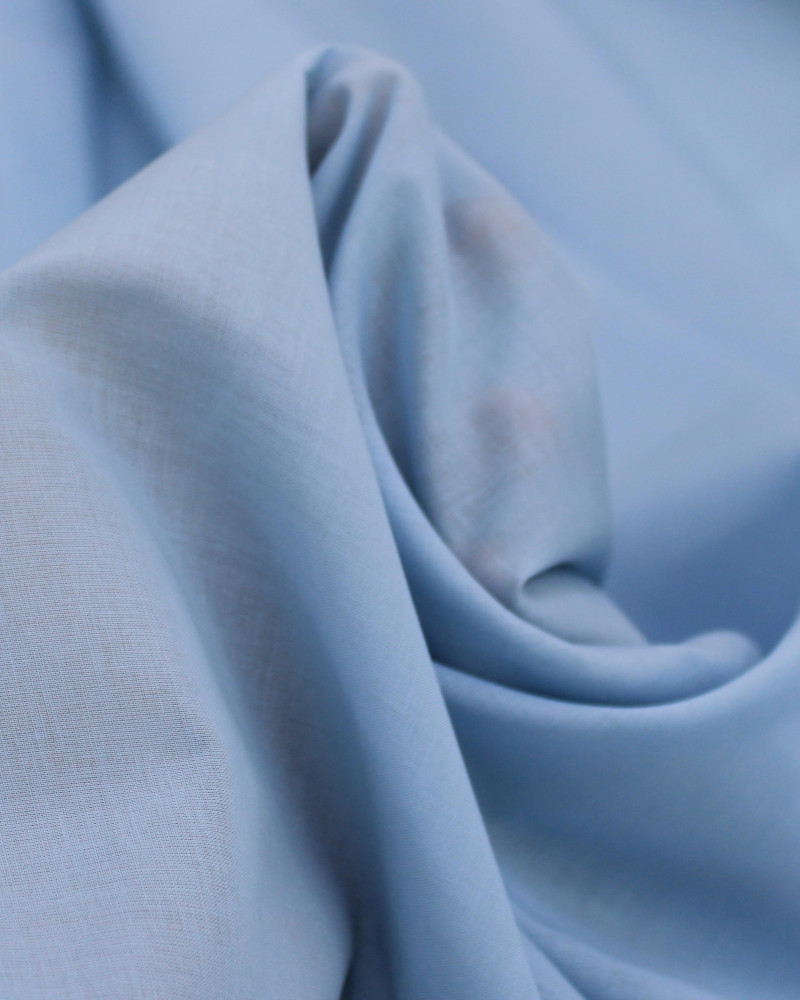 Tecido Cambraia de Algodão Azul Bebê