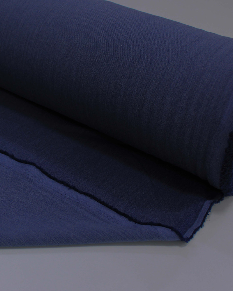 Tecido Tencel Jeans Azul Marinho Noite Mescla