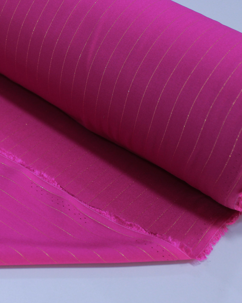 Tecido Viscose com Lurex Rosa